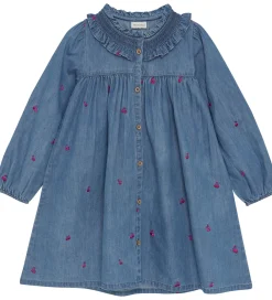 Kjole - Denim - Ombre Blue m. Kirsebær|Minymo Sale