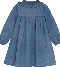 Kjole - Denim - Ombre Blue m. Kirsebær|Minymo Sale