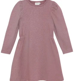 Kjole - Glitter - Rib - Rose Brown|Minymo Hot