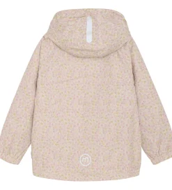 Regnjakke - PE - Peach Whip m. Blomster|Minymo New