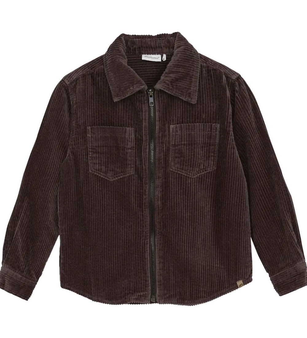 Skjorte - Cord - Fløjls - Chocolate Chip|Minymo Clearance