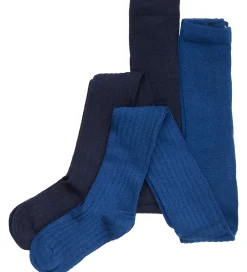 Strømpebukser - 2-pak - Rib - Noos - Total Eclipse|Minymo Best