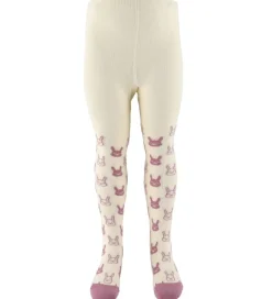 Strømpebukser - 2-Pak - Orchid Haze m. Mønster|Minymo Outlet