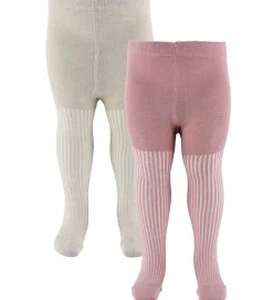 Strømpebukser - 2-pak - Ash Rose m. Glimmer|Minymo Best