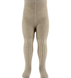 Strømpebukser - 2-pak - Rib - Noos - Silver Mink Melange|Minymo Hot