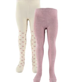 Strømpebukser - 2-pak - Light Rose|Minymo Clearance
