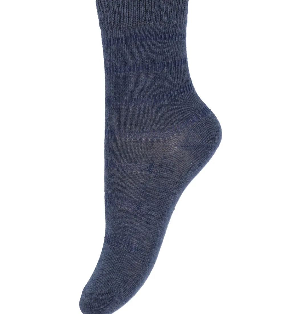 Strømper - 5-pak - Blue Nights m. Striber|Minymo Outlet