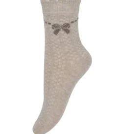 Strømper - 2-pak - Shell/beige m. Print|Minymo New