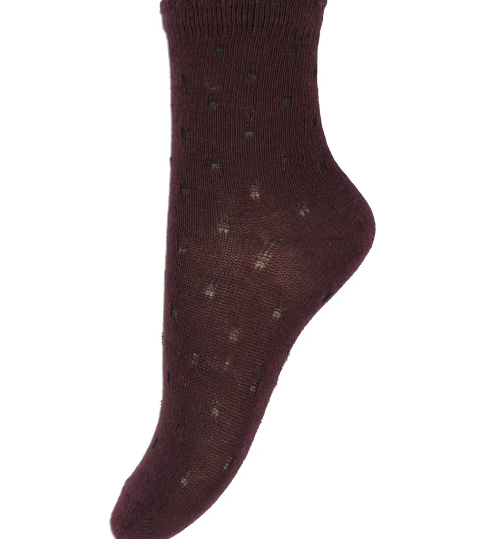 Strømper - 5-pak - Wild Rose/Lilla/Hvid m. Prikker|Minymo Best