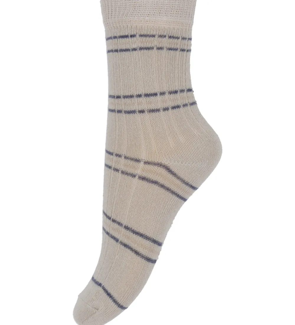 Strømper - 7-pak- Blue Nights/Beige m. Mønster|Minymo Best