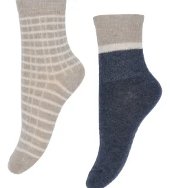 Strømper - 7-pak- Blue Nights/Beige m. Mønster|Minymo Best