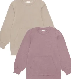 Sweatshirt - 2-pak - Elderberry/Rainy Day|Minymo Clearance