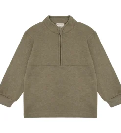 Sweatshirt m. Lynlås - 2-pak - Vetiver|Minymo Clearance