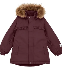 Vinterjakke - Catawba Grape m. Flæser|Minymo