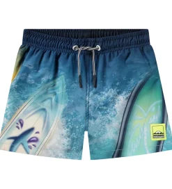 Badeshorts - UV50+ - Niko - Surf Art Blue Chill|Molo Outlet