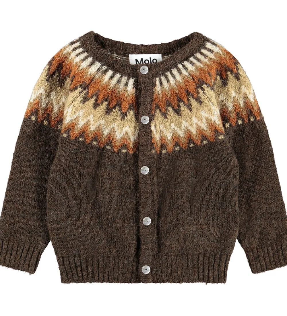 Cardigan - Strik - Uld - Bay - Browns|Molo New