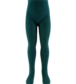 Strømpebukser - Rib - Cosmic Green m. Glimmer|Molo Online