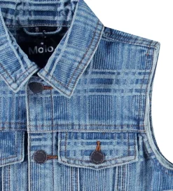 Vest - Denim - Hertha - Washed Check|Molo Best