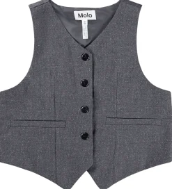 Vest - Hollie - Grey Silver Check|Molo
