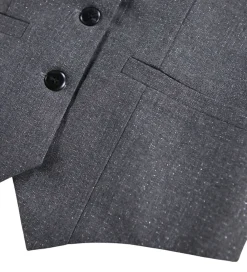 Vest - Hollie - Grey Silver Check|Molo