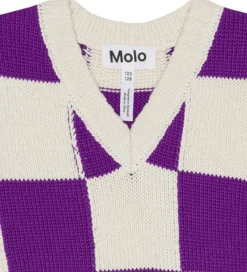 Vest - Strik - Gitta - Purple Shell Check|Molo Best