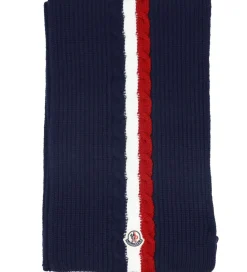 Halstørklæde - Uld - Navy m. Rød/Hvid|Moncler Sale