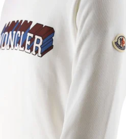 Hættetrøje - Hvid m. Print|Moncler Discount