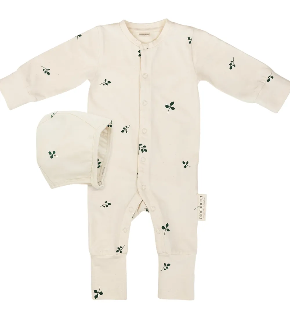 Natdragt m. Babyhjelm - Gaveæske - Leaf|Moonboon Clearance