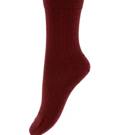 Strøer - Uld - Rib - Wine Red|MP Clearance