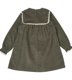 Kjole - Fløjl - Deep Green|Müsli Sale