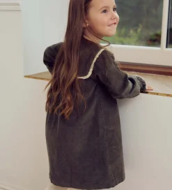 Kjole - Fløjl - Deep Green|Müsli Sale