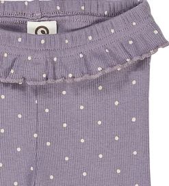 Leggings - Rib - Dot - Lilac Fog/Oak|Müsli Best