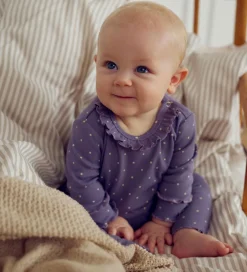 Leggings - Rib - Dot - Lilac Fog/Oak|Müsli Best