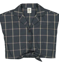 Skjorte - Check Crop - Night Blue/Cashmere|Müsli Outlet