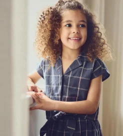 Skjorte - Check Crop - Night Blue/Cashmere|Müsli Outlet