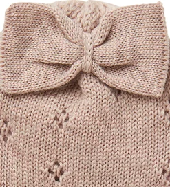 Babyhjelm - Uld - Strik - NbfWrilla - Shadow Gray/Bow|Name It Online