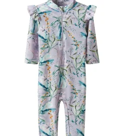 Badeheldragt - NmfZila - UV40+ - Orchid Bloom|Name It Sale