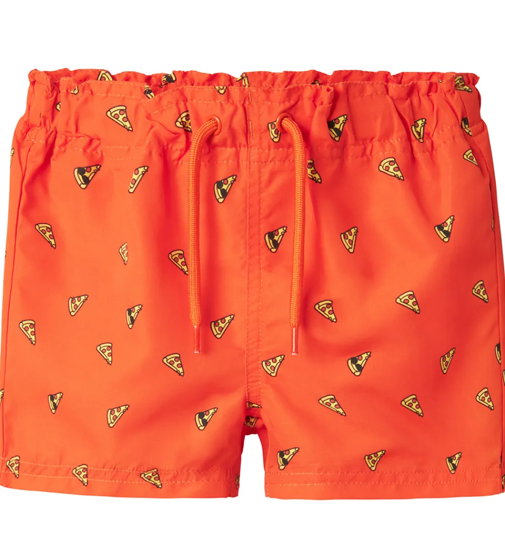 Badeshorts - NmmZeus - Red Orange|Name It Hot