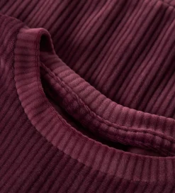 Bluse - Fløjlsvelour - Cropped - NmfVeloa - Burgundy|Name It Best