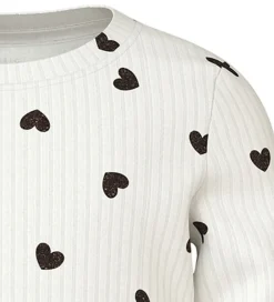 Bluse - Glitter - NmfVemma - Cloud Dancer/Tiny Heart|Name It Discount