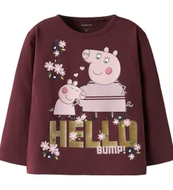 Bluse - NmfOra - Gurli Gris - Burgundy|Name It New