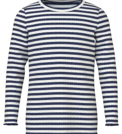 Bluse - NmfVemma - Cloud Dancer/Beacon Blue Stripe|Name It Online