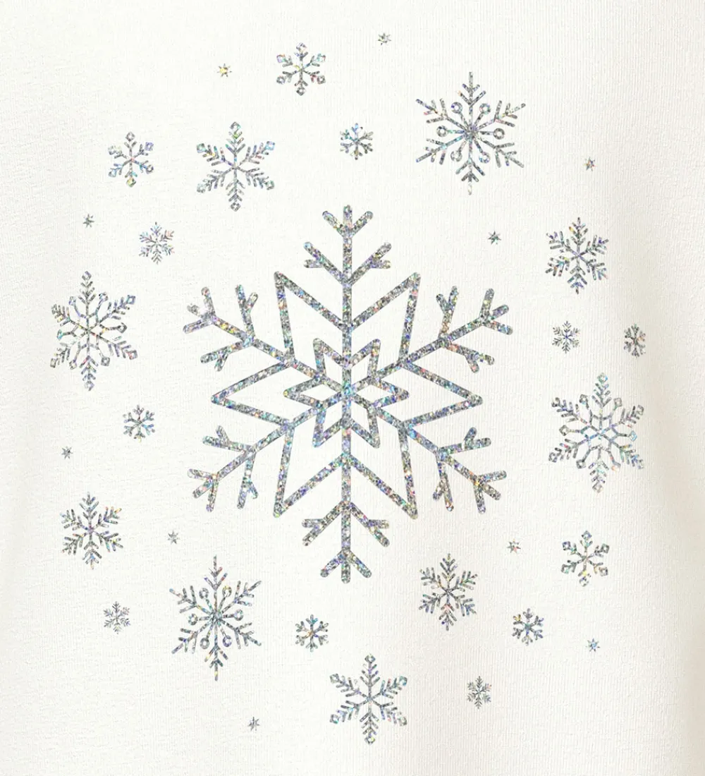 Bluse - NmfViparty - Cloud Dancer/Snowflakes|Name It Online