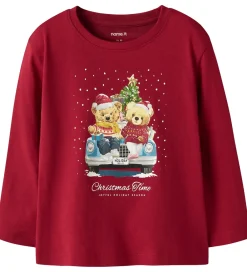 Bluse - NmfVosmas - Jester Red/Xmas Bunny|Name It Discount