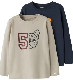 Bluse - 2-pak - NmmVux - Island Fossil/Navy Blazer Game|Name It Online