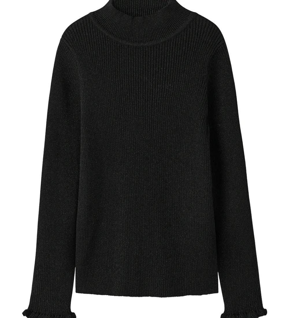 Bluse - Rib - Glitter - NkfRiaglitter - Sort|Name It New