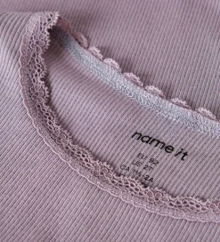 Bluse - Rib - Noos - NmfKab - Lavender Gray|Name It Hot