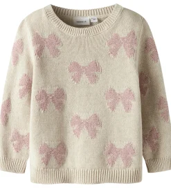 Bluse - Strik - NmfRekka - Peyote Melange m. Sløjfer|Name It Sale