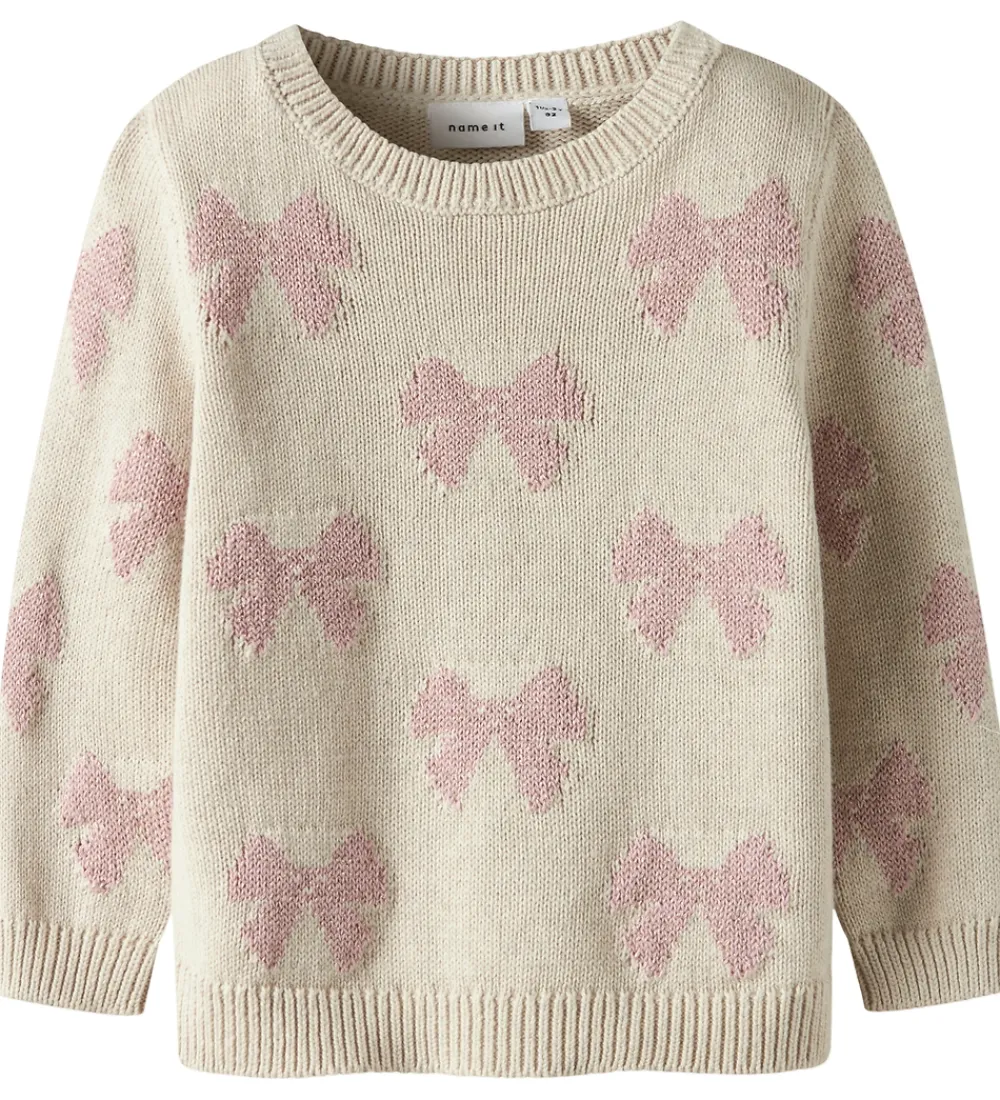 Bluse - Strik - NmfRekka - Peyote Melange m. Sløjfer|Name It Sale