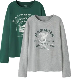 Bluser - NkmVux - 2-Pak - Grey Melange/Bistro Green Adve|Name It Hot